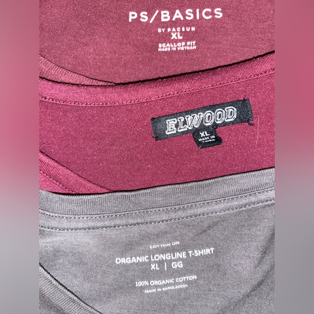 3 pack Men’s xl tshirt scallop